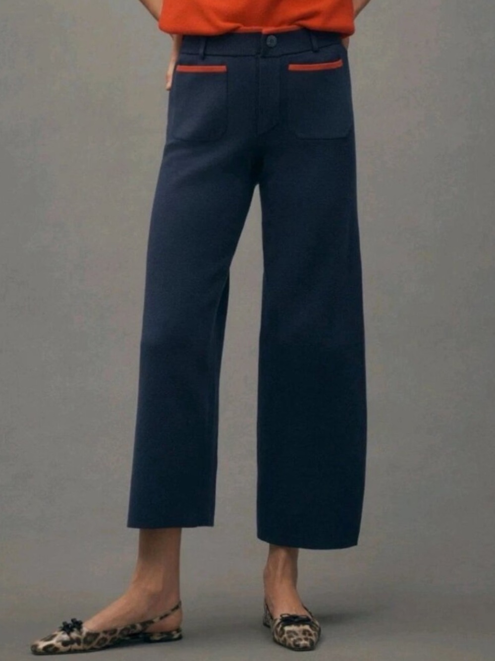Anthropologie Maeve Navy Crop Pants